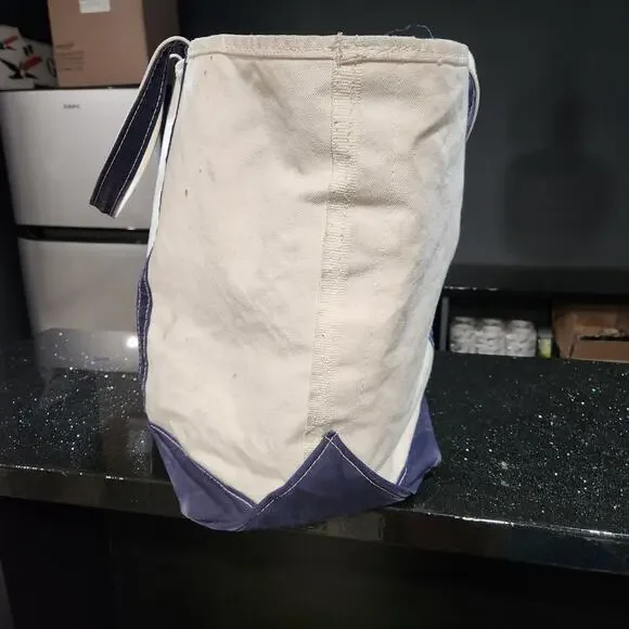 VTG LL Bean Boat & Tote Canvas Bag Zip Close USA Made XL X-Large - Picture 9 of 16